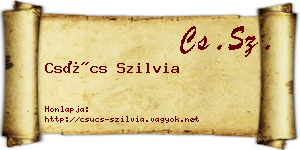 Csúcs Szilvia névjegykártya