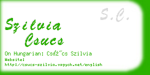 szilvia csucs business card